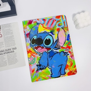 Color oil painting Stitch iPad Air 5 2022 iPad 10 2022 iPad 9 case,iPad Pro 11" 12.9'' 2022 iPad Pro 12.9'' 2021 iPad mini 6 case ipad case
