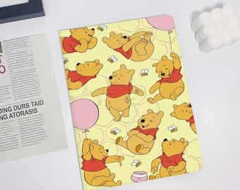 Étui pour iPad Air 5 2022 Kawaii Winnie l'ourson, iPad 10 2022, iPad Pro 11" 12,9 pouces 2022 Coque iPad mini 6 2021