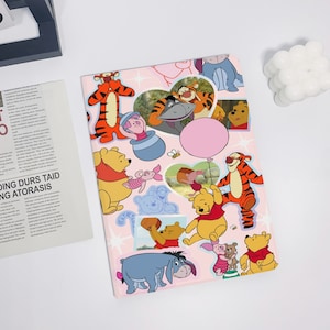 Pink Winne the Pooh iPad Air 5 2022 iPad 10 2022 iPad 9 case,iPad Pro 11" 12.9'' 2022 iPad Pro 12.9'' 2021 iPad mini 6 case ipad case