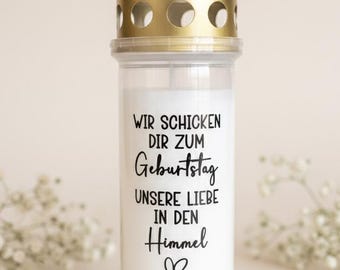 Grabkerze | Grablicht | Trauerkerze | zum Geburtstag