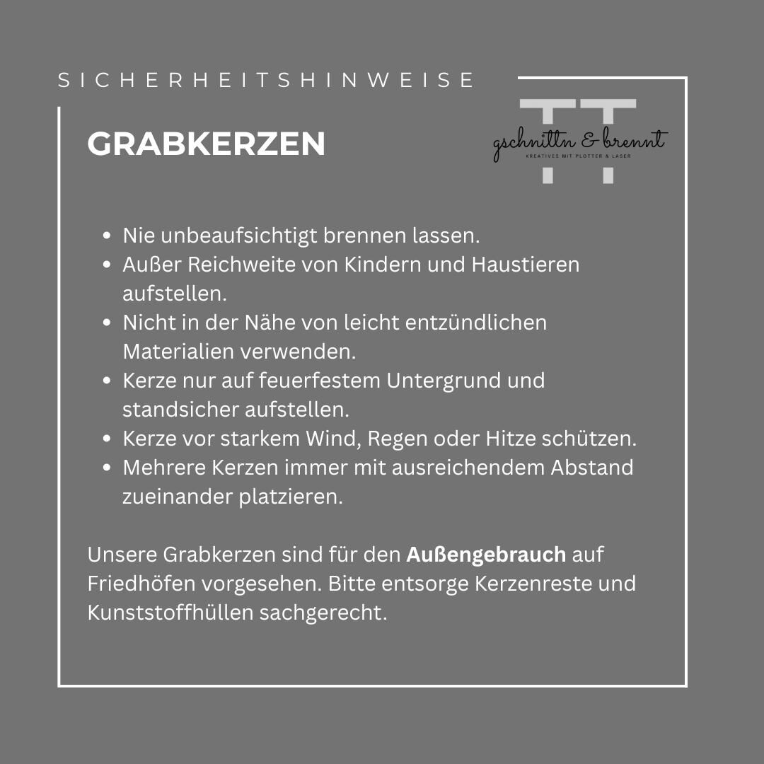 Grabkerze | Grablicht | Trauerkerze | Zum Geburtstag