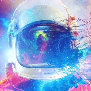 Cosmic Connections Digital Art Print - Ontdek de wonderen van het universum met dit magische en inspirerende kunstwerk