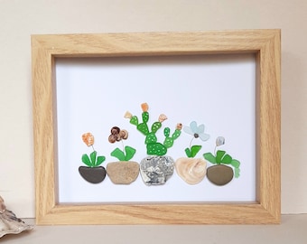 Sea Glass art, Sea glass flower, Sea shell flowers, Gorgeous Family gift, Friends, Birthday,  Mother's Day gift, Anniversary, Retirement