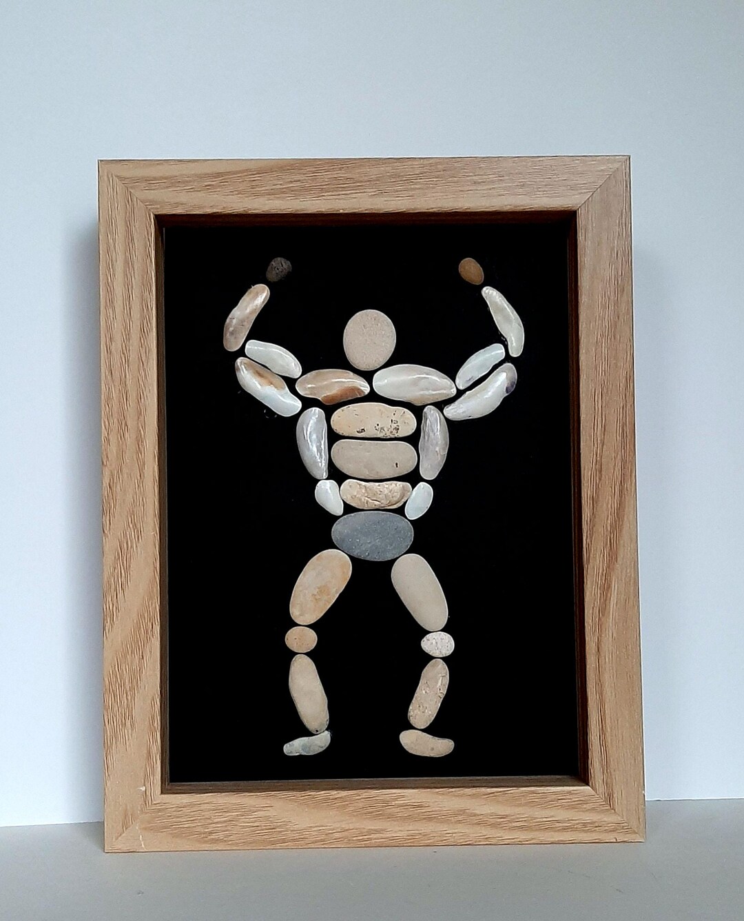 Body As A Shell Art Pebble Art Bodybuilder, Sea Shell Framed Art, Gift for Colleague - Etsy