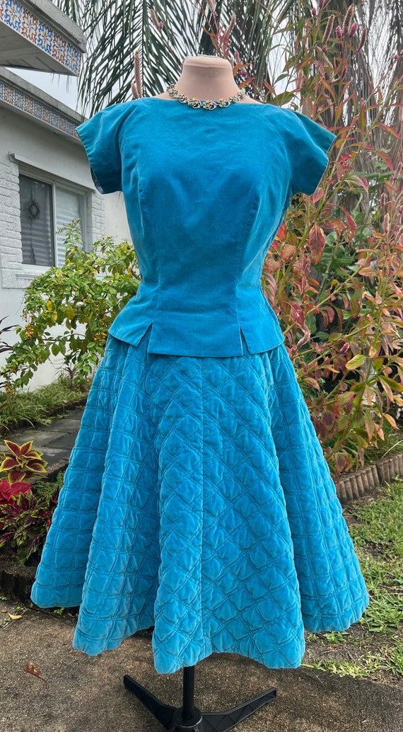 Vintage Alex Coleman 1950’s Holiday Dress waist 26