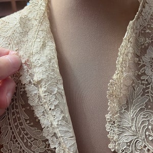 Antique Point De Gaze Lace Collar image 7