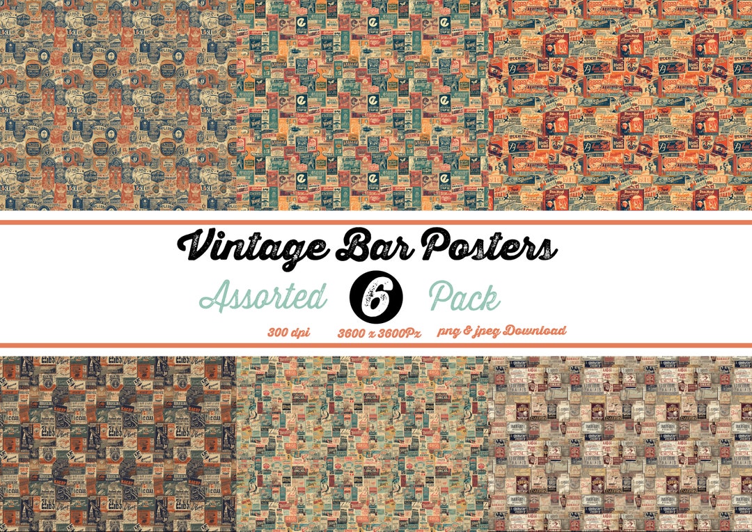 Vintage Bar Posters Etsy