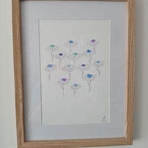 Watercolor A4 flowers - floral watercolor - wall poster
