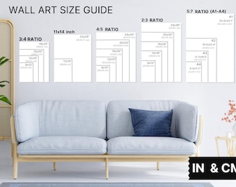 Wall Art Size Guide: Frame Sizing Mockup (Digital Download)