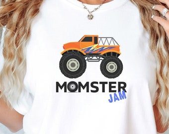 Momster LKW-Shirt Monster-Truck-Shirt Momster LKW Jam Shirt Mädchen wie große Lastwagen Shirt Dirt Track Mom Shirt Monster-Truck-Shirt für Mama
