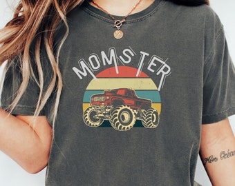 Momster LKW-Hemd Weinlese-Monster-Truck-Hemd Momster LKW-Marmelade-Hemd Mädchen mögen große LKWas-Hemd Dirt-Track-Mom-Hemd für Mama