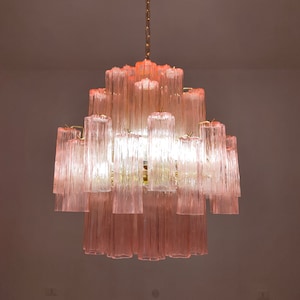 Pink tronchi chandelier