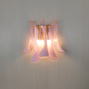 pink petal murano wall sconces