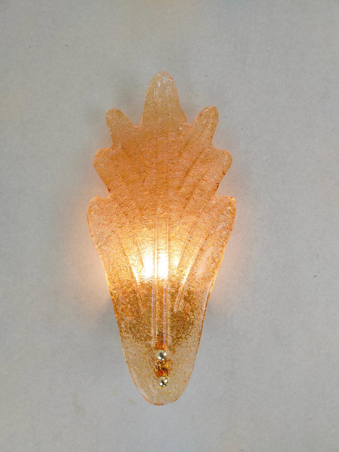 Photo inspiration: Murano Glass Grained Amber Leaf Wall Sconce Photo Inspiration
