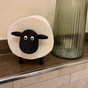 Toilet paper holder sheep, toilet paper decoration black, toilet roll holder WC, spare roll holder, elegant design