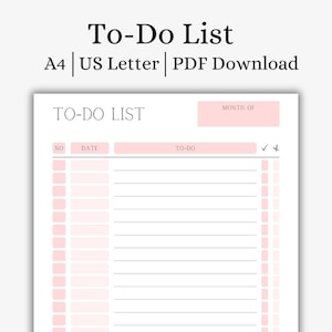 To Do Checklist Printable Template, Priority Planner, Task List Template, Todo Good notes Template, Productivity Planner, A4 US Letter