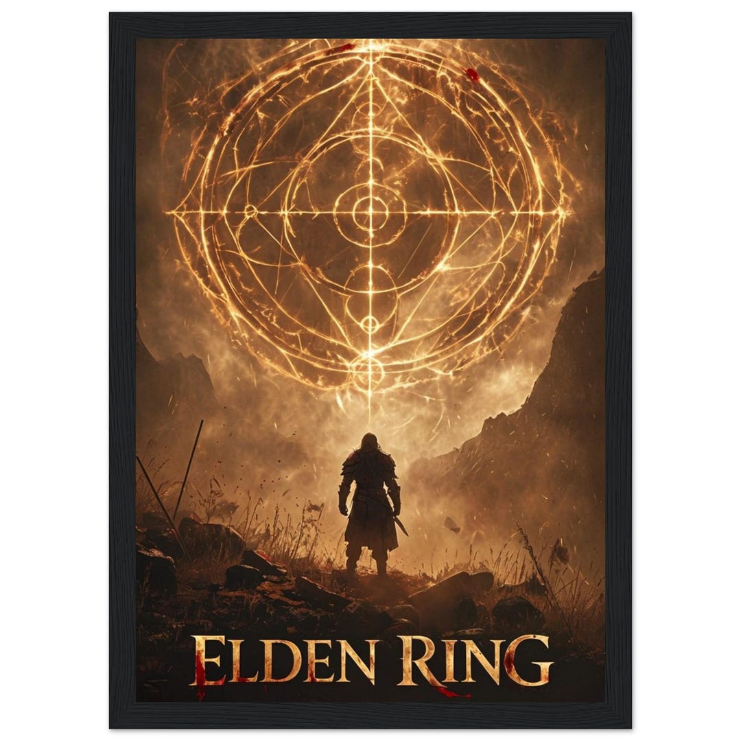 Elden Ring Framed Poster – Gamer Wall Art, Ready to Hang - Etsy