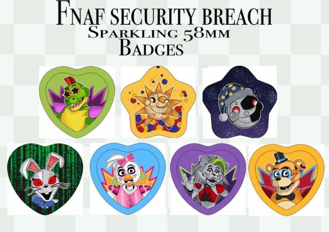 Fnaf Security Breach Badges - Etsy
