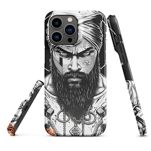 Sikh Cyberpunk Warrior - Snap case for iPhone® - Sikh Futurism Art Accessories