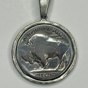 Coin Pendant - Buffalo Nickel with No Date