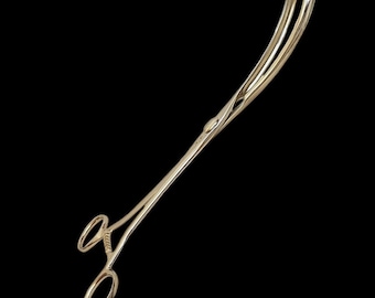 Vintage Steel Medical Gynecological Clamp Tool No. 30 – Authentic Surgical Instrument 1960s