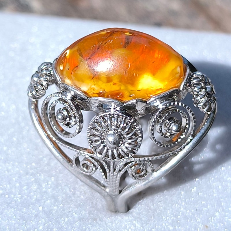 Baltic Amber Ring Etsy baltic-amber-ring-etsy