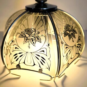 80s Hanging Pendant Light, Vintage Lamp Fixture