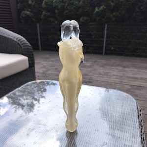 Murano Glass Sculpture &quot;The Lovers&quot;, Gold Leaf Italy 1980