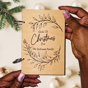 Portatarjetas de Navidad personalizado para tarjetas de Navidad pasadas, regalo de almacenamiento de recuerdos de tarjetas, recuerdos de vacaciones, regalo familiar de almacenamiento de Navidad