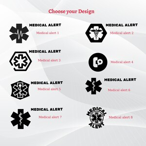 Emergency Medical Alert Card, Engraved Aluminum Tag, Allergy Alert ...