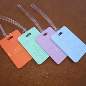 Luggage Tags Personalized Travel Accessories, Bag Tags, Backpack Tag, ID Tags, Personalized Name Tags, Custom Luggage Tag, Name Keychain