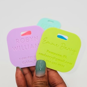 Luggage Tags Personalized Travel Accessories, Bag Tags, Backpack Tag, ID Tags, Personalized Name Tags, Custom Luggage Tag, Name Keychain