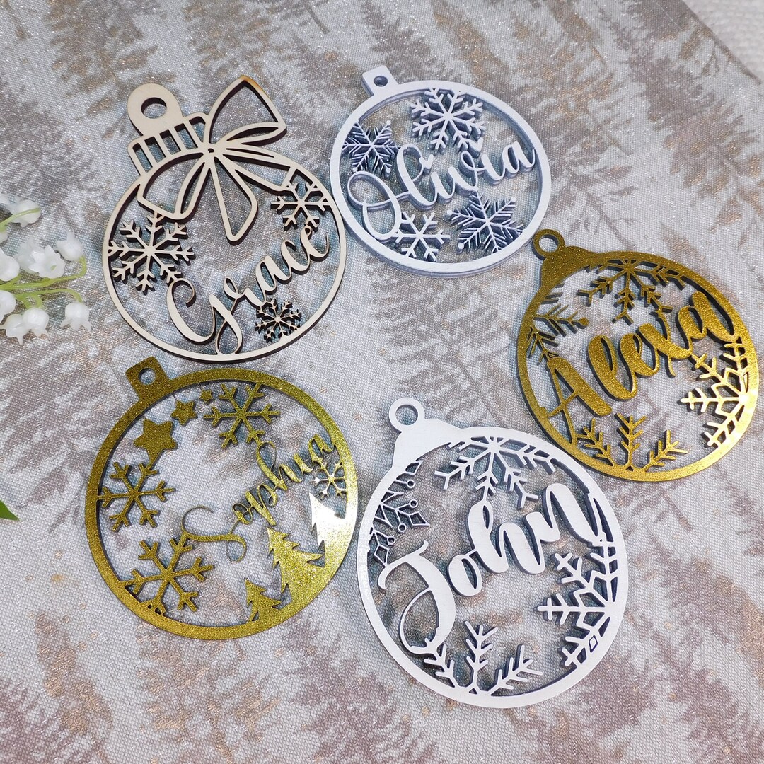 Personalized Christmas Ornament Name Tag Custom Name Best Etsy