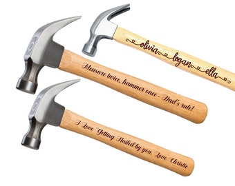 Engraved Hammer - Personalized Gift for Dad and Granddad, Gift present for him, custom gift for dad, Fathers Day Gifts, Grandpa gift,