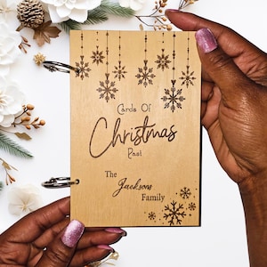 Personalized Christmas Card Holder for Cards of Christmas Past, Cards Keepsake Storage Gift, Holiday Memories, Family Gift Christmas Storage