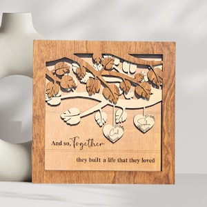 Personalized Wooden Sign, Custom Anniversary Gift, Couples Gift, Engraved Wooden Name Sign, Gift for Her, Gift for Couple, Couple Sign, Mom