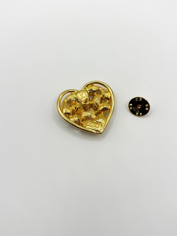 ヴィンテージ イヴ・サンローランのハート型ピンブローチ - Etsy 日本