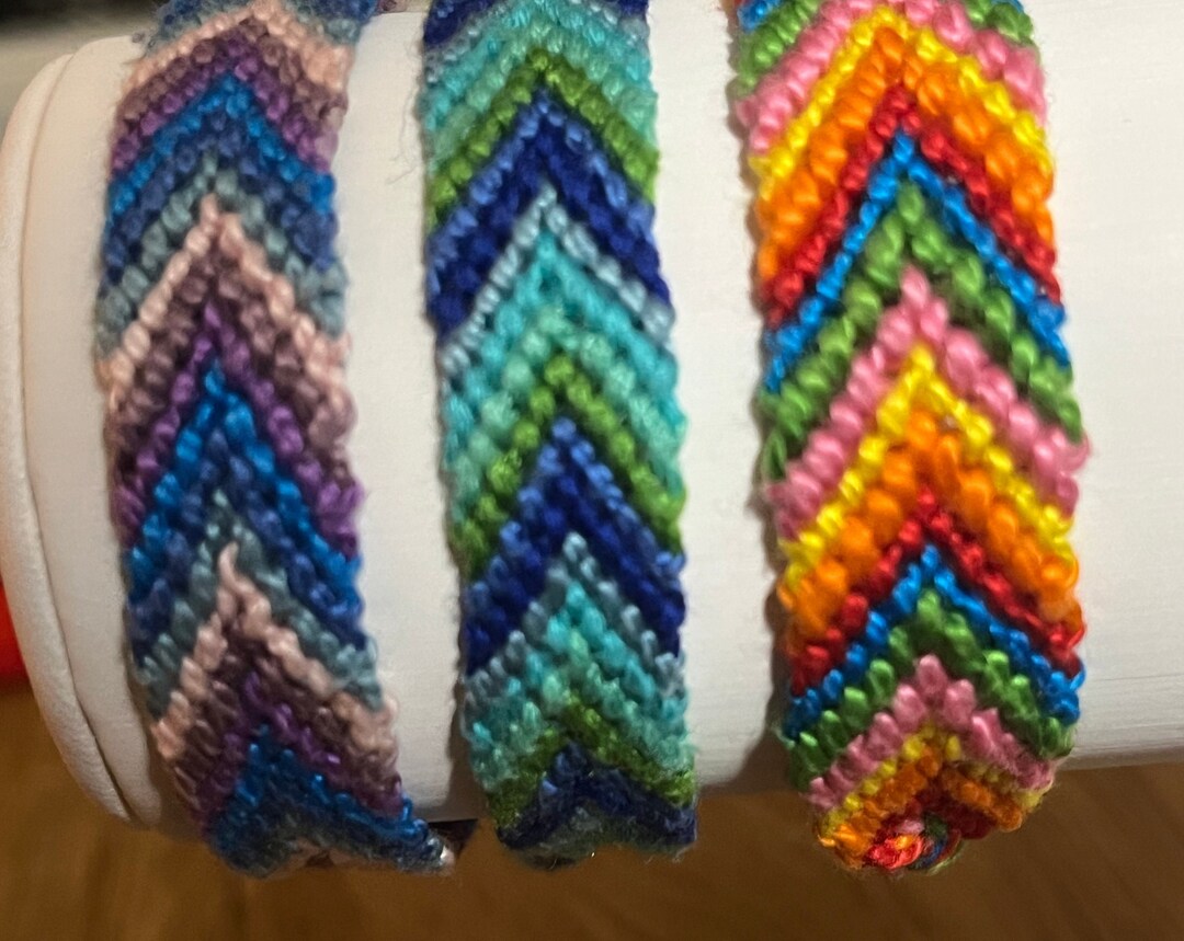 Macrame 12 String Pattern 12 Strand Macrame Arrow Style Adjustable Bracelets Pattern - Etsy