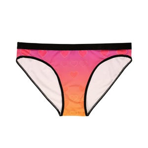 Love-Inspired Womens Underwear, Heart Print Briefs, Comfortable Lingerie, Valentines Day Gifts, Everyday Intimates, Fun Panties