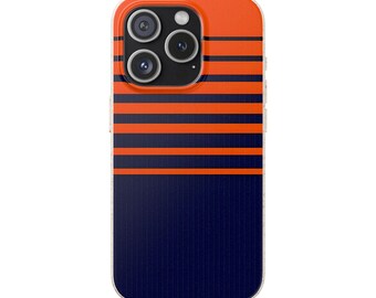 Custodia per telefono ecologica a righe, cover per cellulare biodegradabile