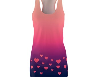 Robe dos nageur à motif coeur pour femme : tenue d'été décontractée