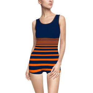 Vintage Women&#39;s Swimsuit, Retro Bathing Suit, Summer Pool Wear, Beach Cover-up, Swimwear for Vacation, Resort Swim Fashion