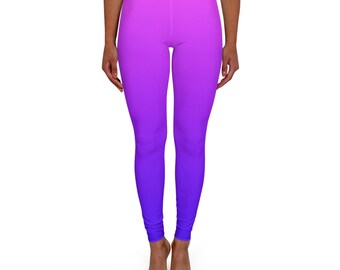 Ombre spandex legging met kleurverloop, levendige print Athleisure