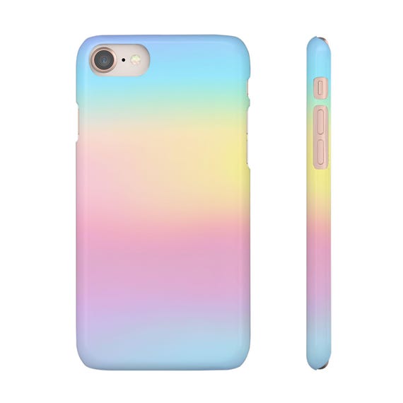 Pastel Gradient Phone Case: Colorful Snap-on Polycarbonate Cover