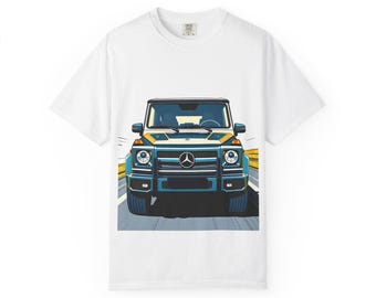 Camiseta con ilustración de Mercedes G-Wagon / Gráfico de SUV de vista frontal