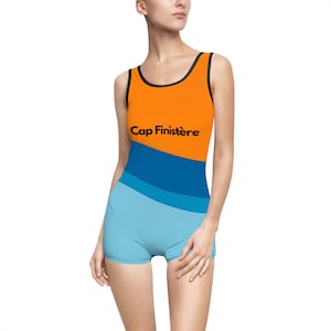 Retro Beach Swimsuit for Women, Vintage Swimwear for Summer Fun, Pool Party Swim Costume, Water Sports Activewear, Sunny Vacation Outfit