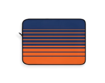 Striped Laptop Sleeve: Modern Tech Case, Polyester Fleece Interior
