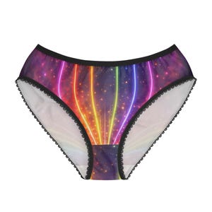 Colorful Space Pattern Women's Briefs | Planets Rockets Stars All-Over Print