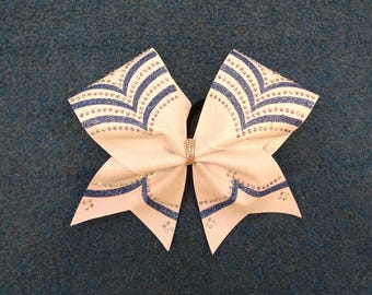 Curvy Glitter and Rhinestone Cheer Bow