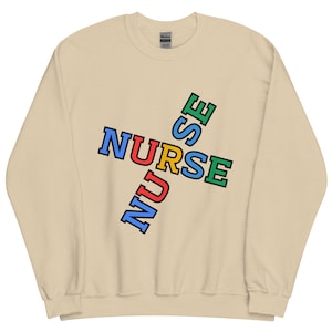 Nurse Sweatshirt Embroidered, Nurse Shirt, Nurse Gift for Her, Nurse Christmas Gift, Custom Crewneck nurse graduation gift